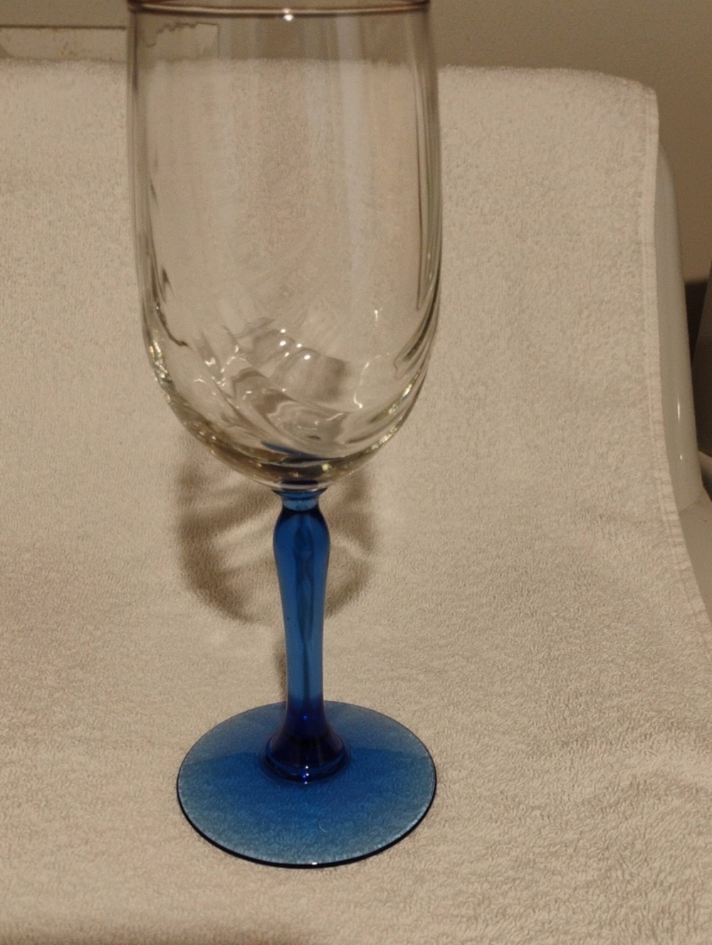 Lenox Swag Drape Cobalt Stem Wine Glass